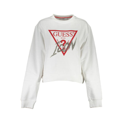Guess Jeans White Cotton Sweater